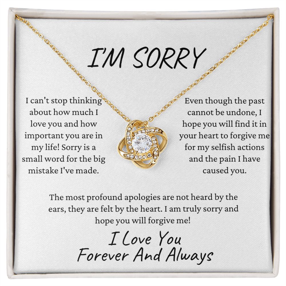 I'm Sorry I Love You | Love Knot Necklace