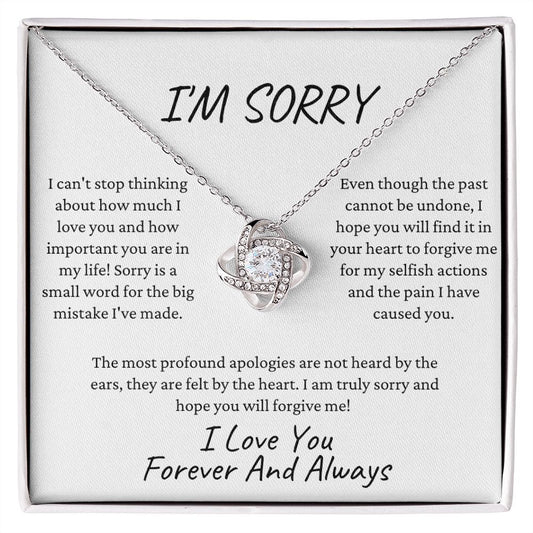 I'm Sorry I Love You | Love Knot Necklace