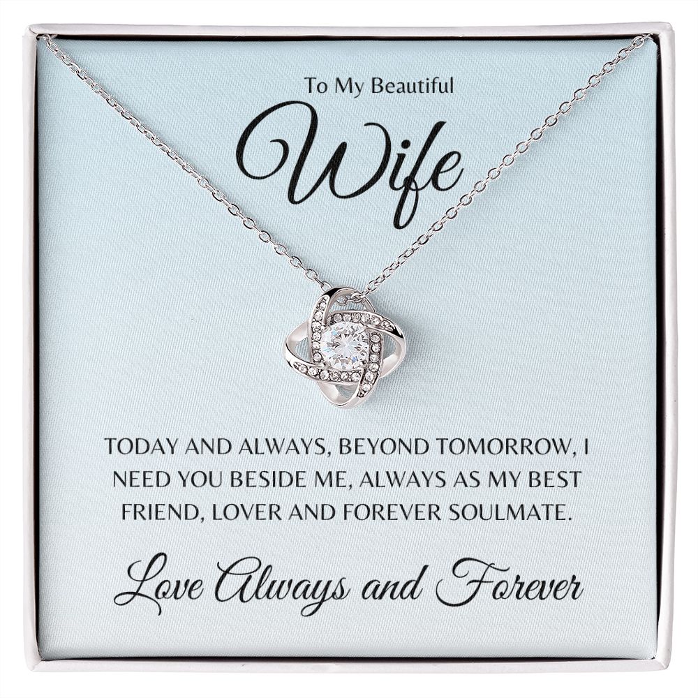 To My Wife | Beyond Tomorrow | Love Knot Necklace | Valentine Gift