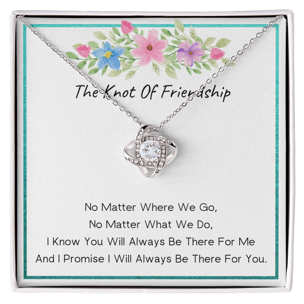 The Know Of Friendship | Aqua | Love Knot Necklace
