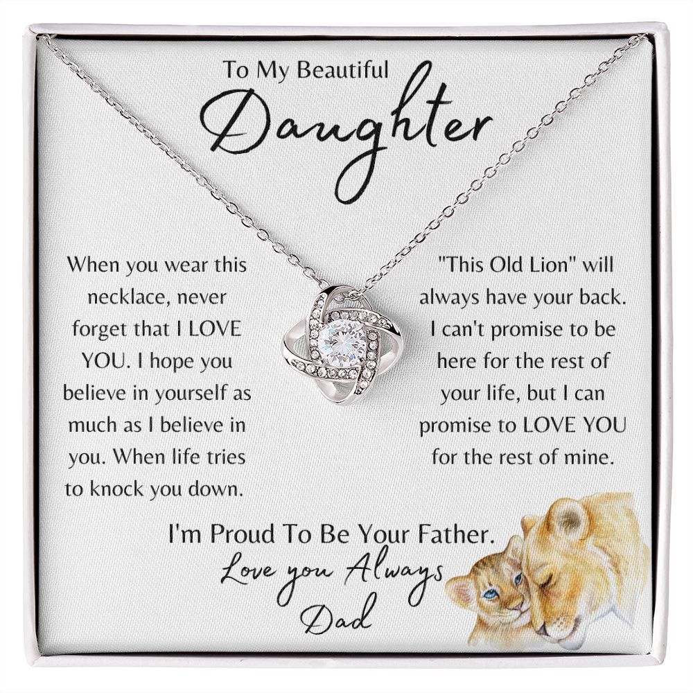 To My Daughter | Old Lion | Love Knot Necklace