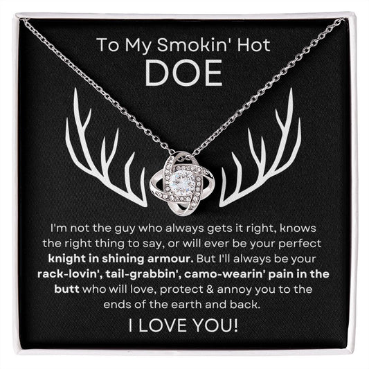 Wife Soulmate Girlfriend | Doe | Love Knot Necklace | Valentine Gift