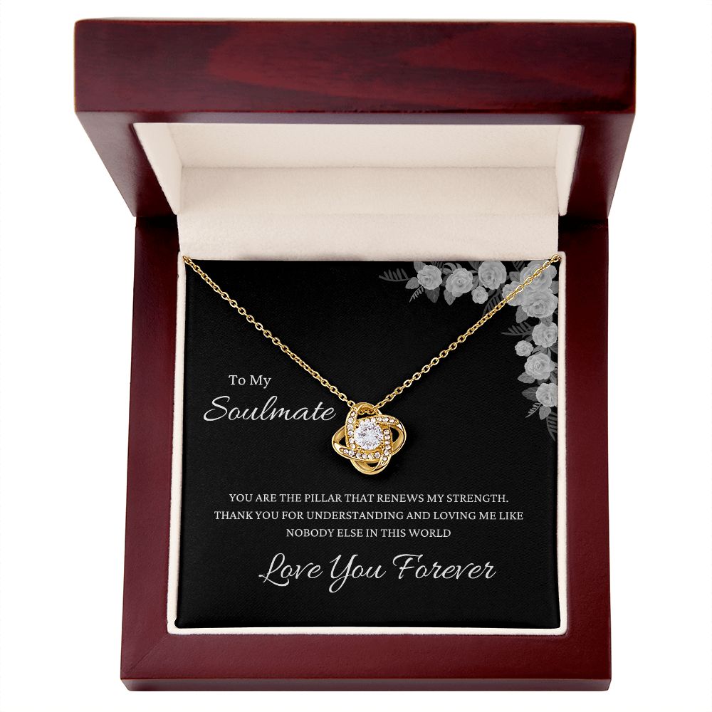 To My Soulmate | Rose | Love Knot Necklace