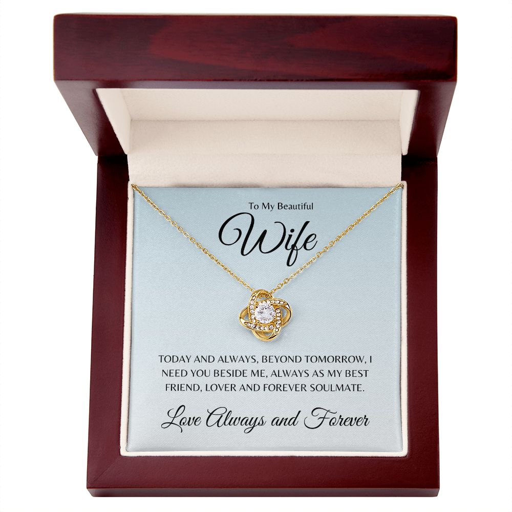 To My Wife | Beyond Tomorrow | Love Knot Necklace | Valentine Gift