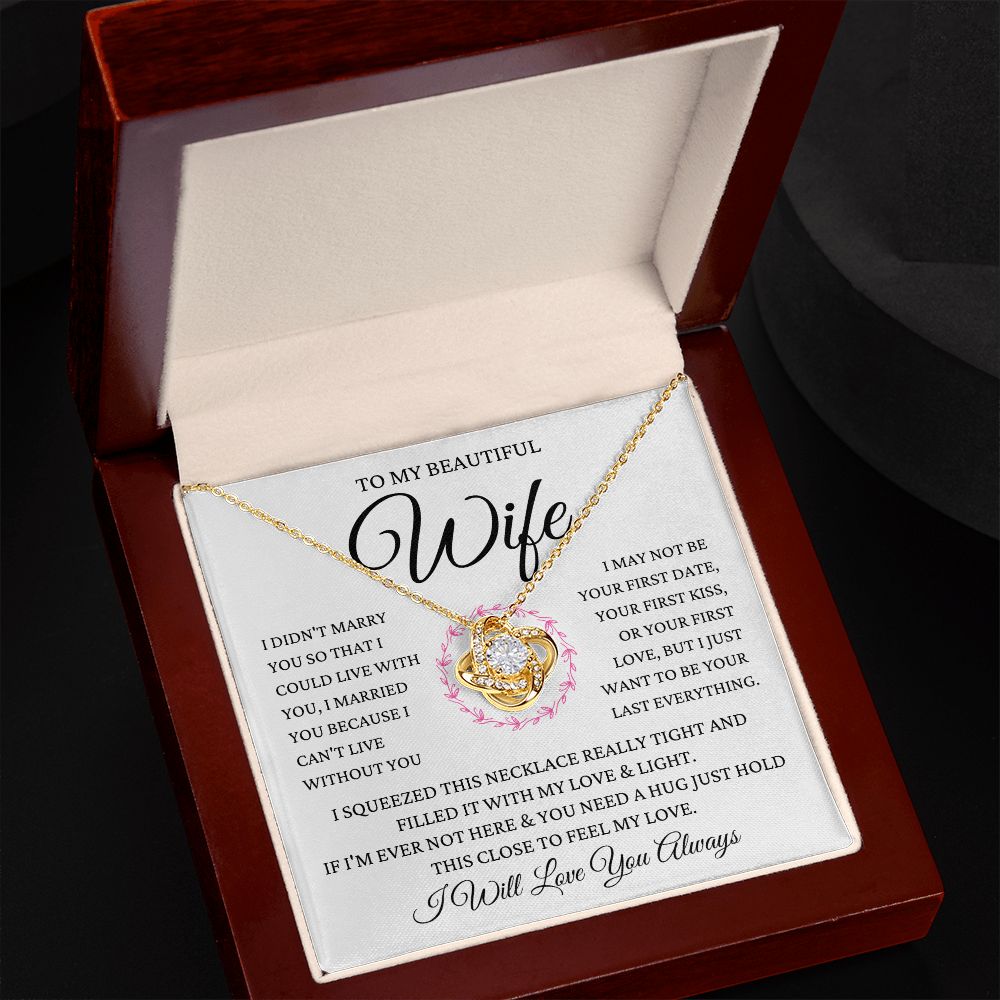 To My Wife | Flower Ring | Love Know Necklace | Valentines Day Gift