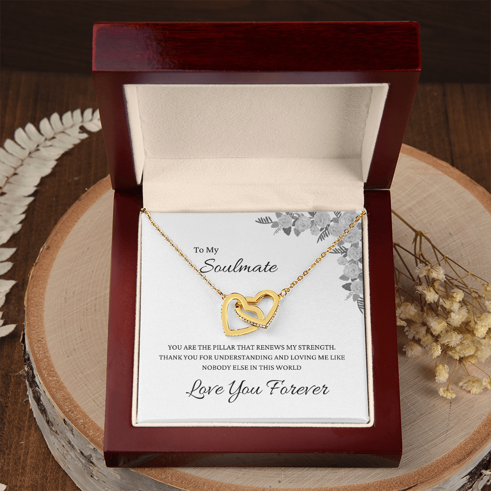 To My Soulmate | Interlocking Hearts Necklace