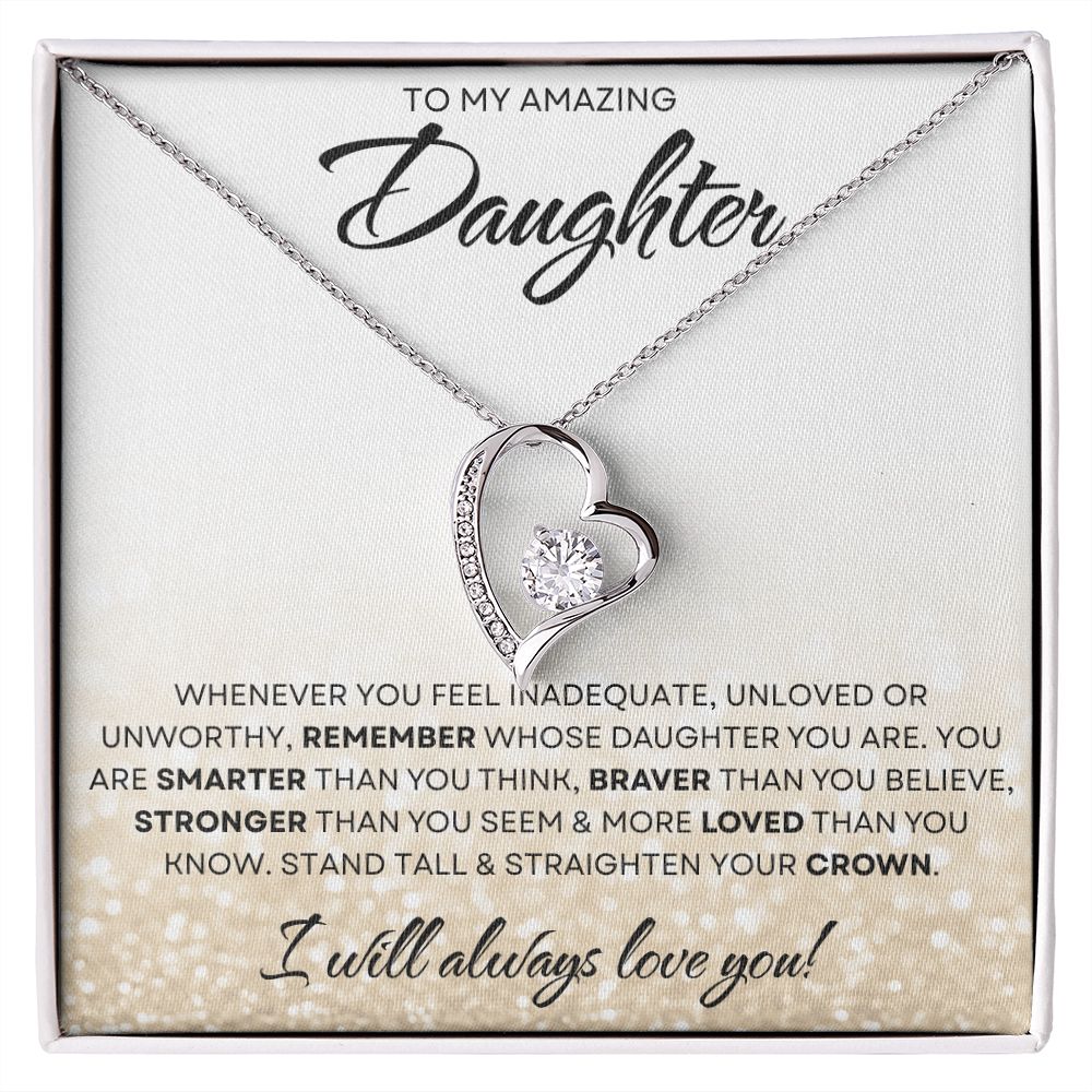 To My Daughter | Gold Glitter Bold | Forever Love Necklace