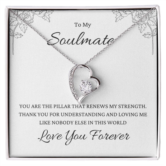To My Soulmate | Double Rose | Forever Love Necklace | Valentines Day Gift