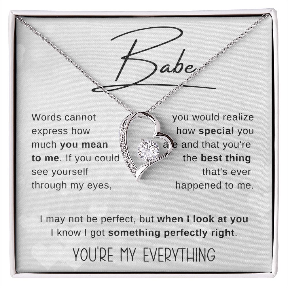 Babe Wife Soulmate | Forever Love Necklace | Valentines Gift