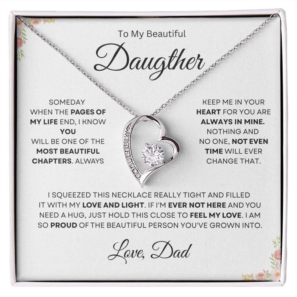 To My Daughter Flower Chapter | Forever Love Necklace