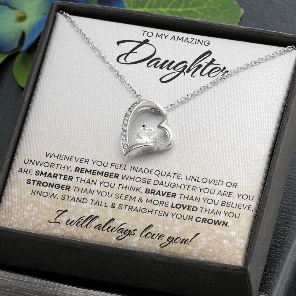 To My Daughter | Gold Glitter Bold | Forever Love Necklace