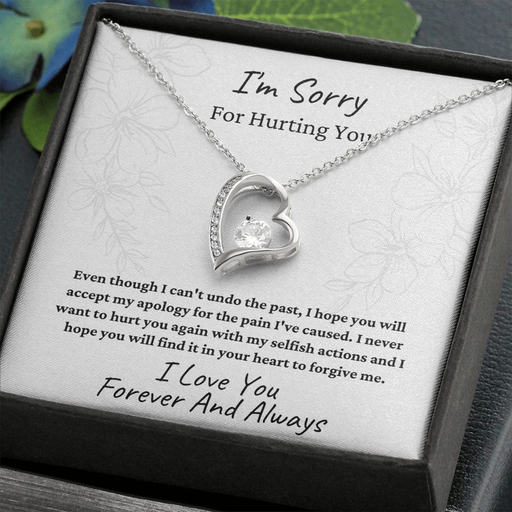 I'm Sorry | Forever Love Necklace | Apology Gift White