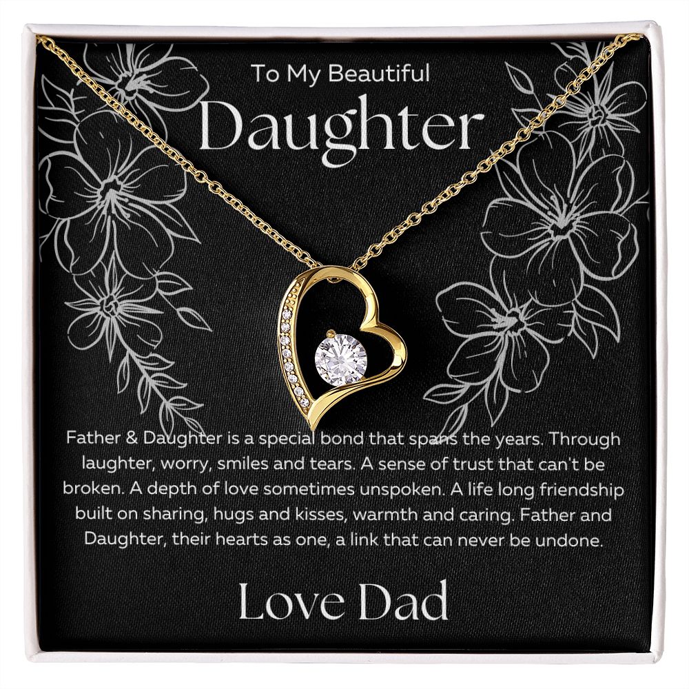 To My Daughter | Bond Love Dad | Forever Love Necklace