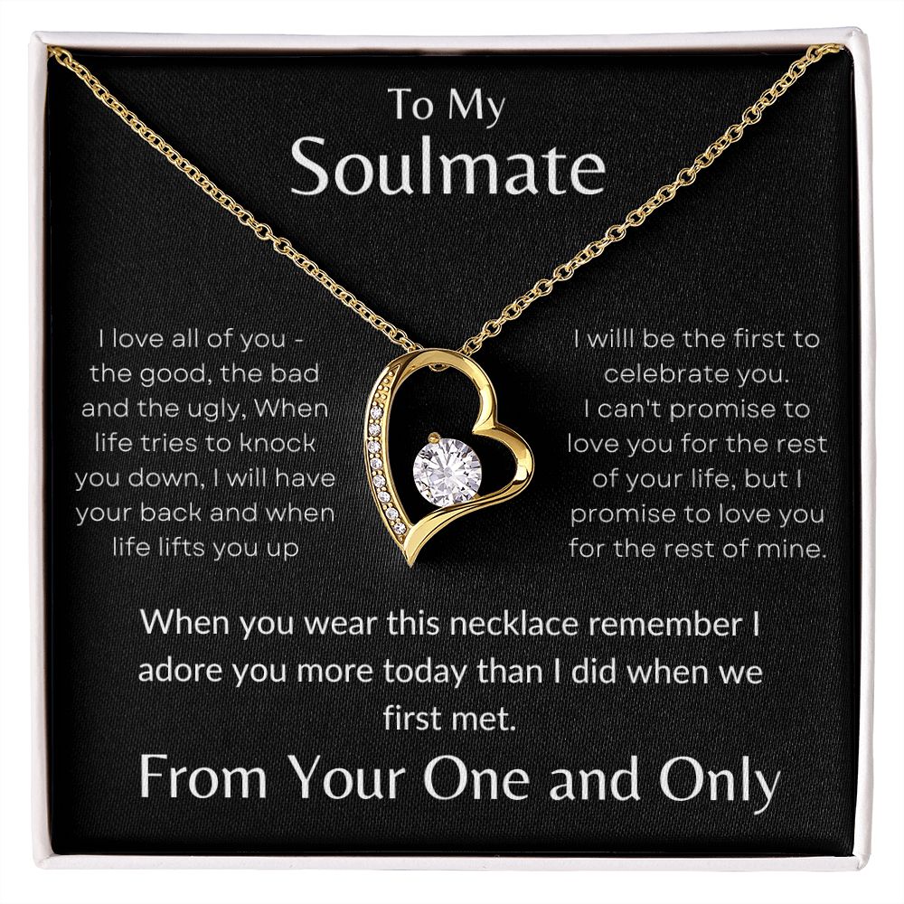 To My Soulmate | I Love All of You | Forever Love Necklace