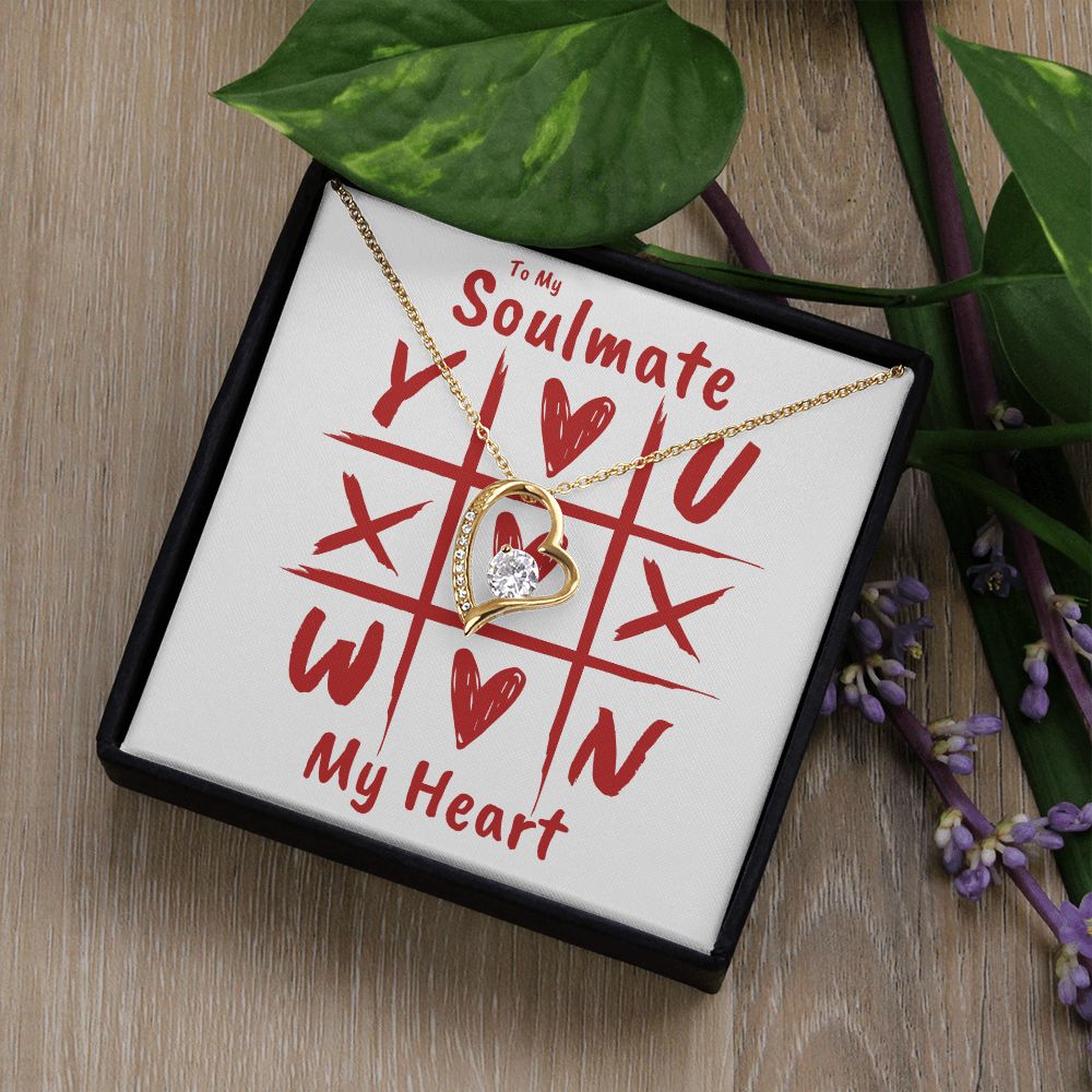 Tic Tac Toe | Heart | Forever Love Necklace | Valentine Gift
