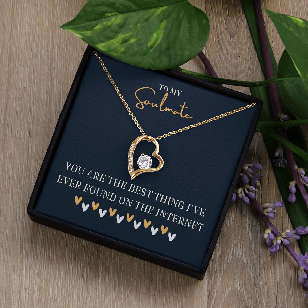 Soulmate | Internet | Black | Forever Love Necklace | Valentine Gift
