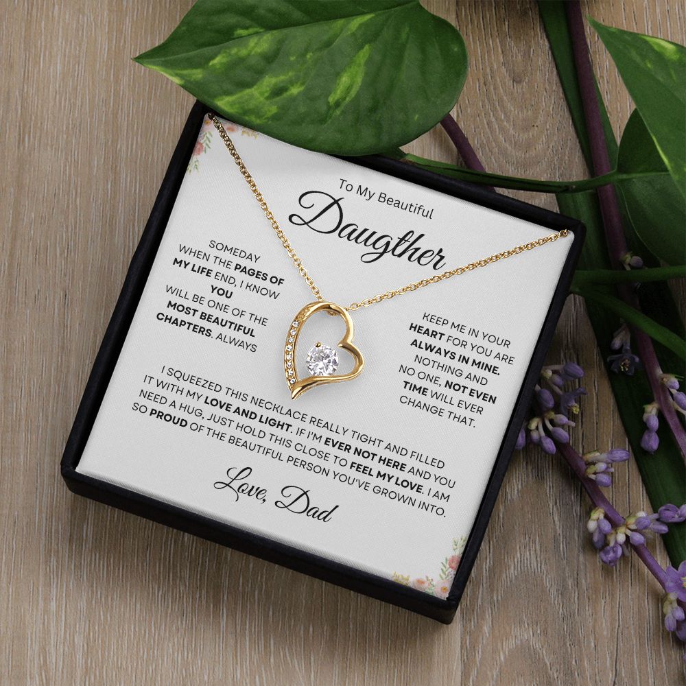 To My Daughter Flower Chapter | Forever Love Necklace
