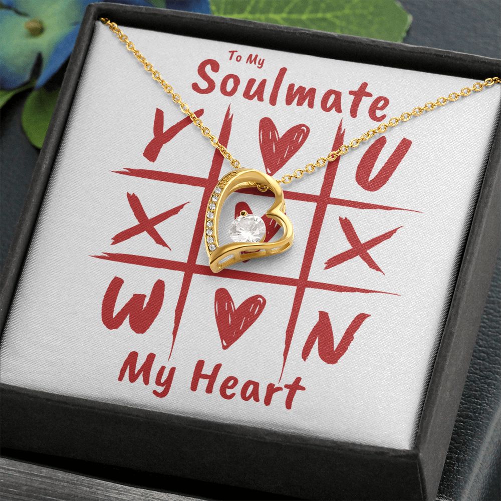 Tic Tac Toe | Heart | Forever Love Necklace | Valentine Gift