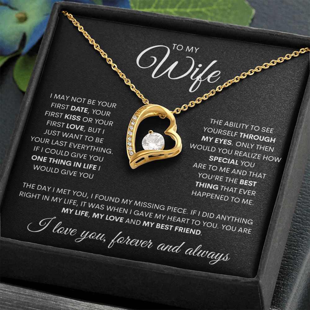 To My Wife | Last Everything Black | Forever Love Necklace | Valentine Gift