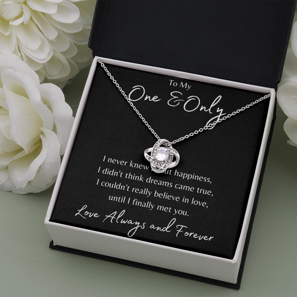To My Soulmate My One & Only Love Knot Necklace