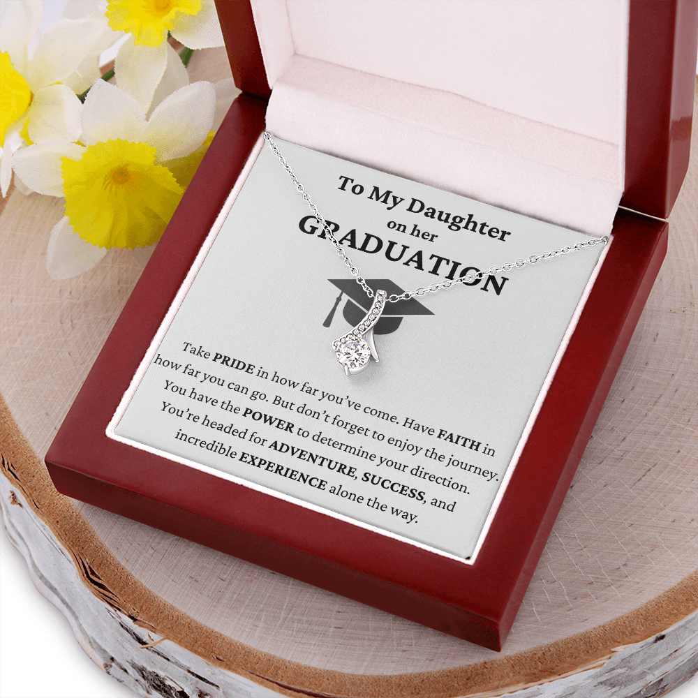 To My Daughter Graduation Alluring Beauty Necklace