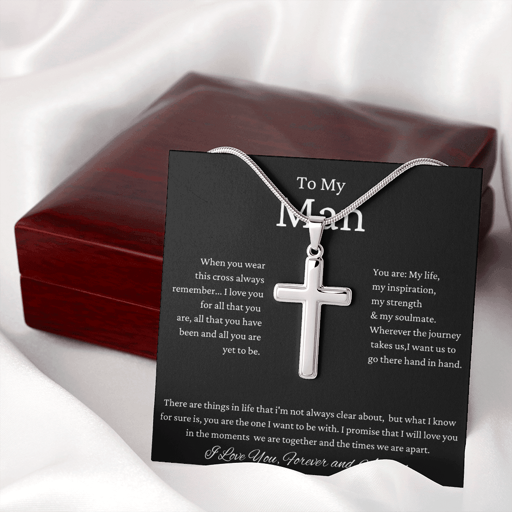 To My Man / Husband Cross Necklace