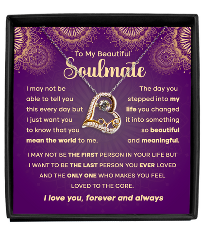 To My Soulmate | Mean The World | Love Dancing Necklace