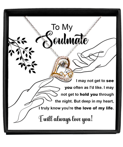 To My Soulmate | Hold You | Love Dancing Necklace