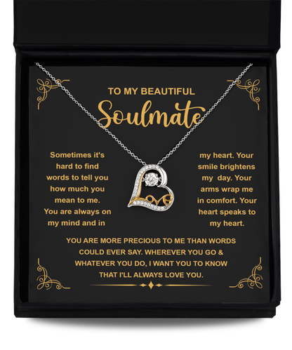 To My Soulmate | On My Mind | Love Dancing Necklace