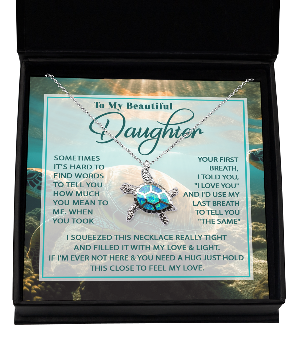 Beautiful Daughter Turtle Shape Necklace