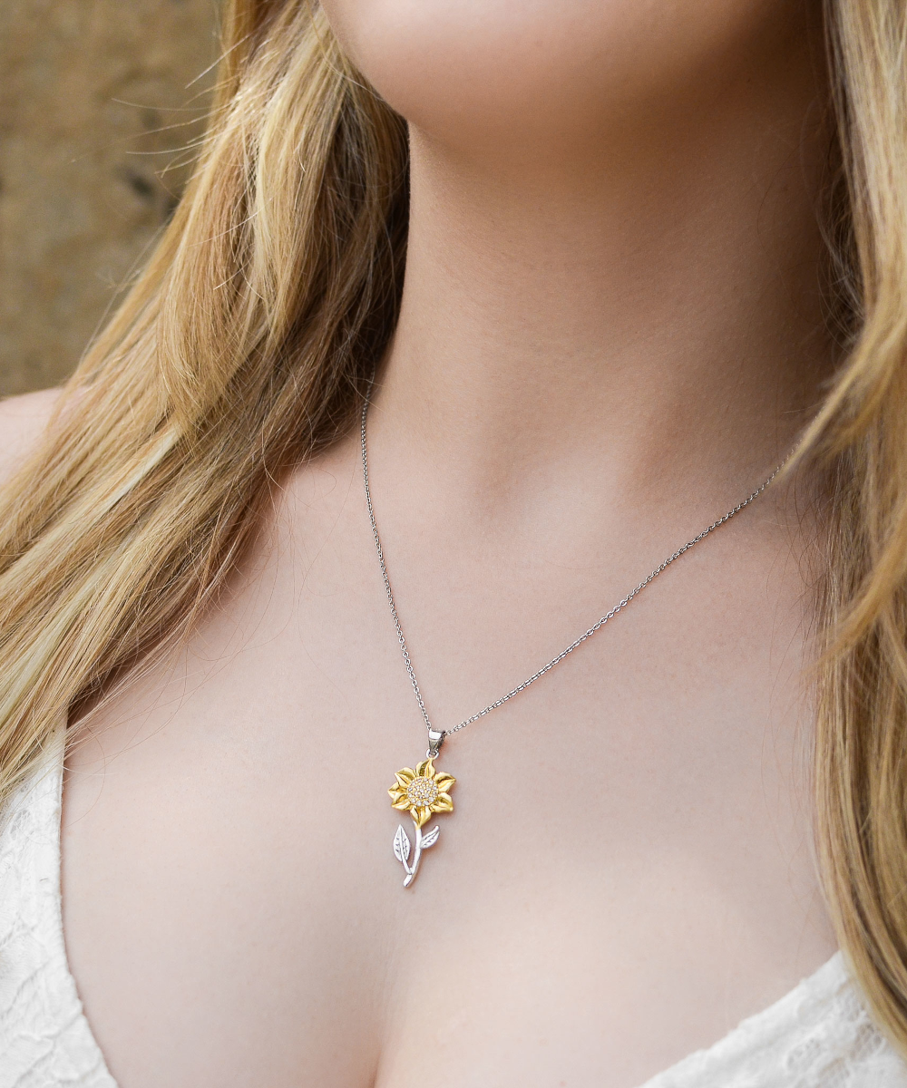 Beautiful Daughter Sunflower Shape Necklace
