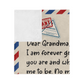Dear Grandma From Grandson | Forever Grateful | Letter Blanket