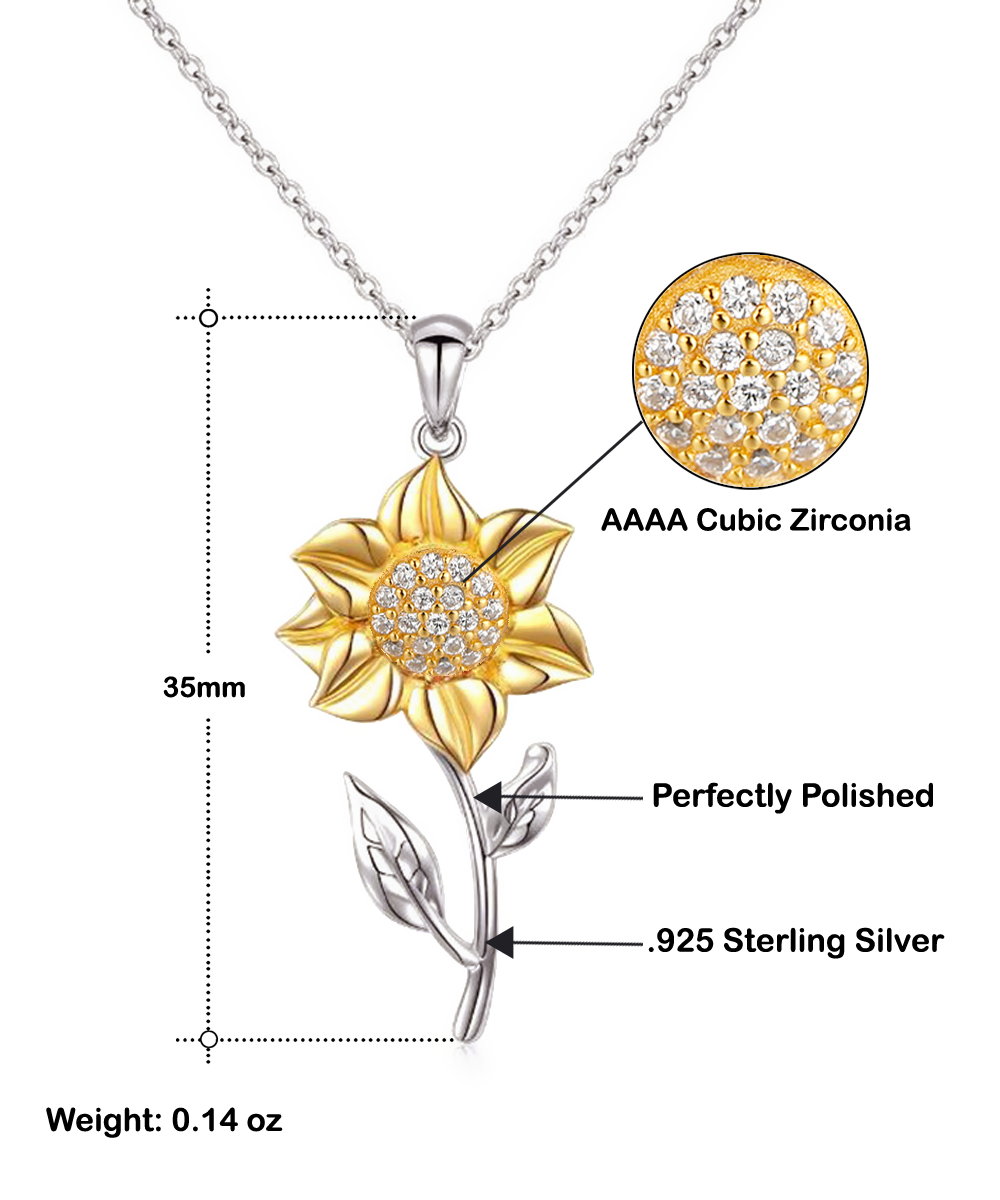 Beautiful Daughter Sunflower Shape Necklace